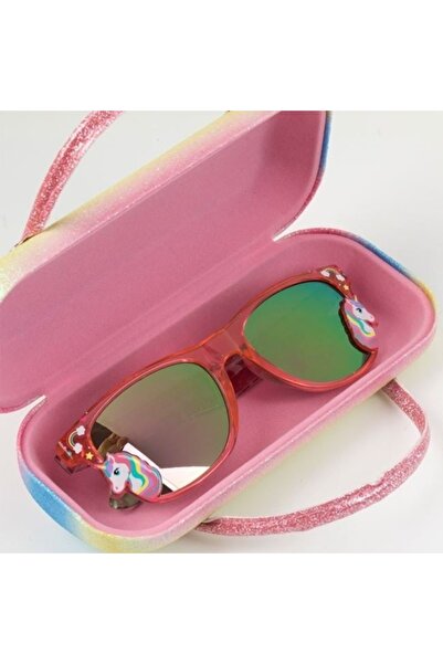 ANTBRO Pink Unicorn Girls Sunglasses Set with Case