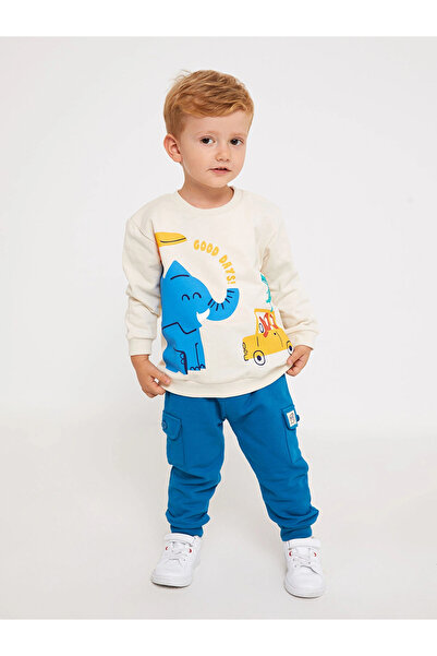 LC Waikiki Lcw Baby Blue Elastic Waist Basic Baby Boy Jogger Sweatpants