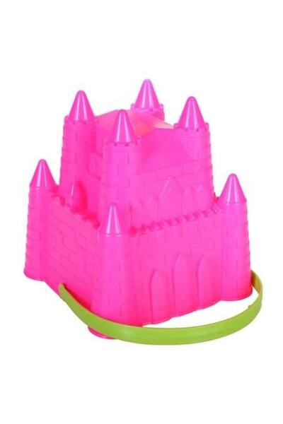 ANTBRO Găleată tip castel de plajă fuchsia cu mâner 20x20x18 cm – Matriță de ...