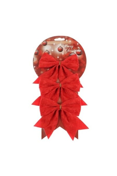 ANTBRO set de 3 fundițe roșii de Crăciun cu model de inimă, 10,5 x 11 cm