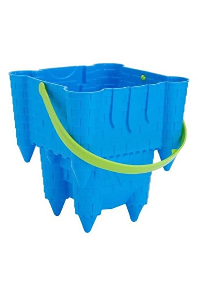 ANTBRO Castle Beach Bucket with Handle, 20x20x18 cm, Blue/Green