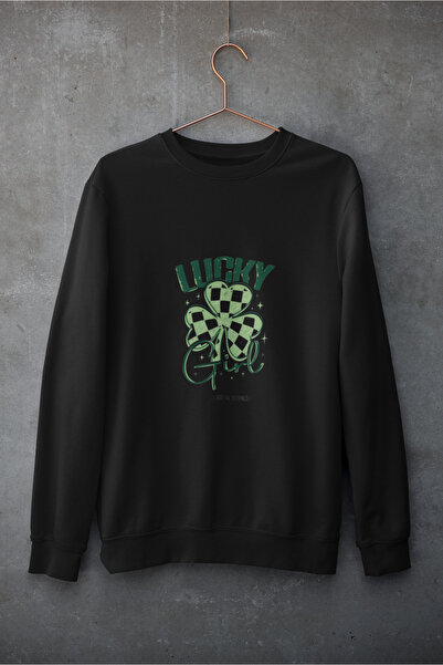 MAGORS سترة رياضية قطنية مطبوعة بأكمام طويلة وياقة دائرية لعيد القديس باتريك