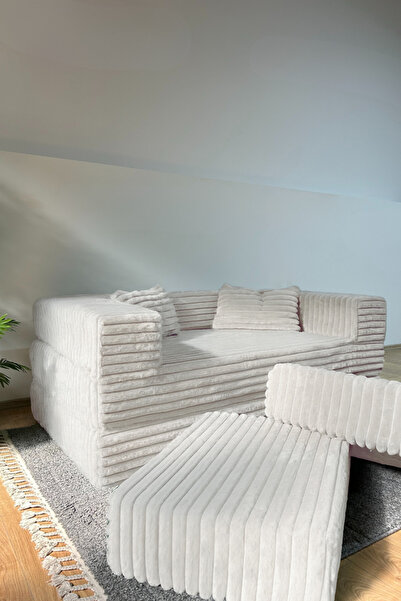 Katt Softora Plus Koltuk 2’si 1 Arada Yataklı Koltuk Katlanır Kanepe Kadife Ö...