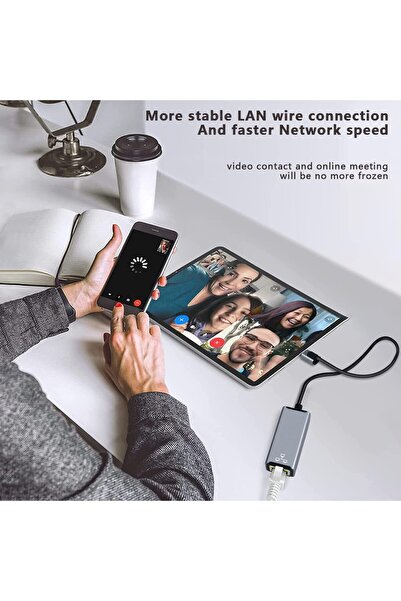 OASISGALORE محول Lightning إلى Ethernet RJ45 مع منفذ شحن - توصيل وتشغيل، 100 ...