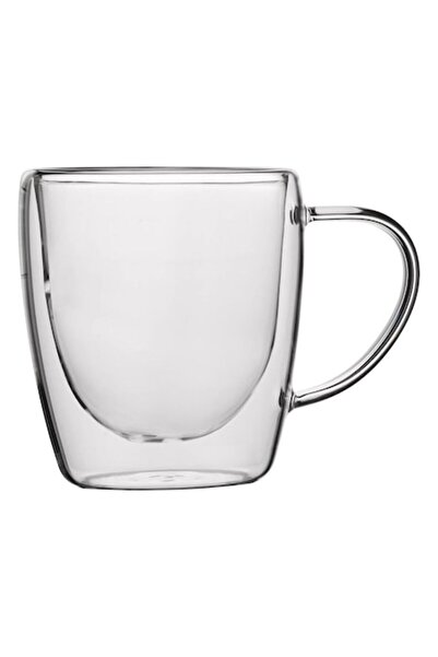 ANTBRO cană de cafea din sticlă cu pereți dubli, 330 ml