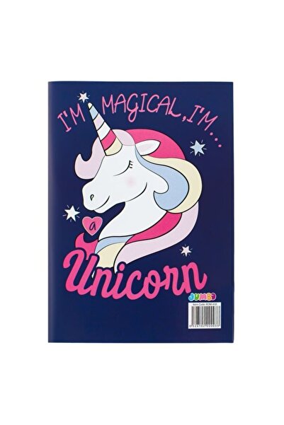 ANTBRO A5 Notebook 40 sheets, Blue Cover with Unicorn "I'm Magical", Dictando ruling