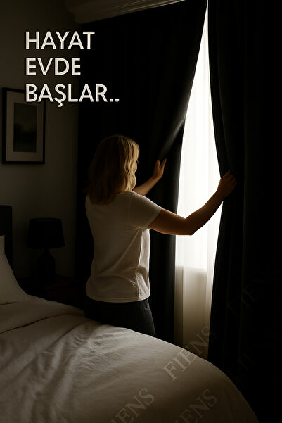 FİENS SİYAH BLACKOUT KARARTMA PERDE IŞIK GEÇİRMEZ|TÜM ODALARA KARANLIK KATAR! En