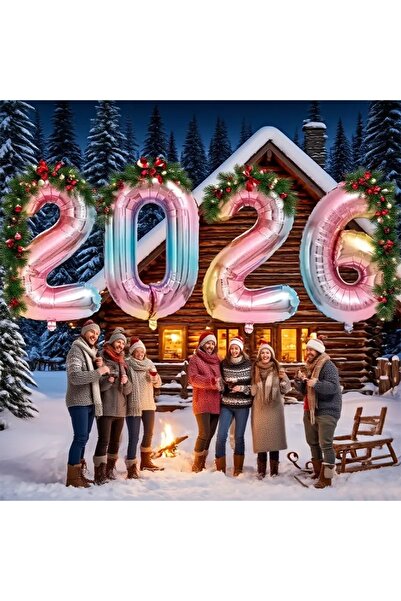 Mini Parti لافتة ترحيب من متجر ميني بارتي لعام 2026 مصنوعة من الفويل بطول 80 سم