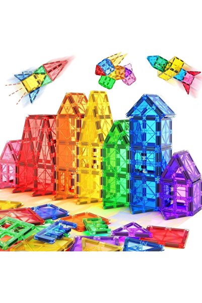 SWİFT 60 pc Magnetic Blocks Building Tiles | STEM Toys for Ages 3+
