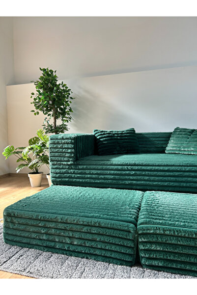 Katt Softora Plus Koltuk 2’si 1 Arada Yataklı Koltuk Katlanır Kanepe Kadife Örme Kumaş