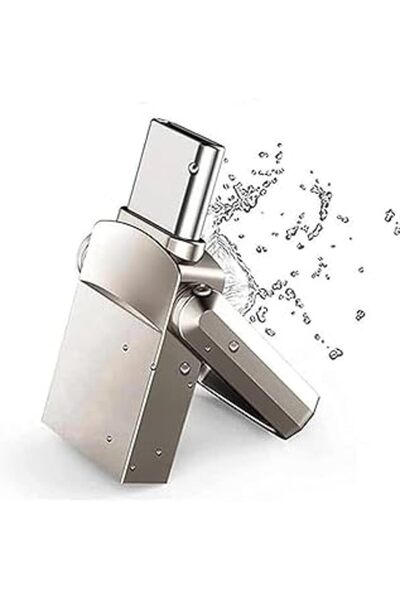 Generic USB Flash Drive 2TB Dual Connector (USB 3.0 & Type-C), Silver, High-Speed Read 120 MB/s