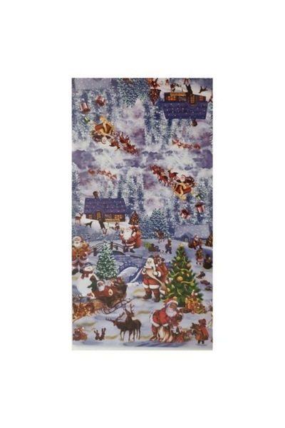 ANTBRO Față de masă din PVC pentru Crăciun, model Moș Crăciun, 100x140 cm