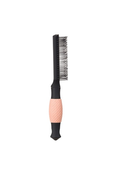 OEM Flat Plastic Hair Brush - Pink / Black