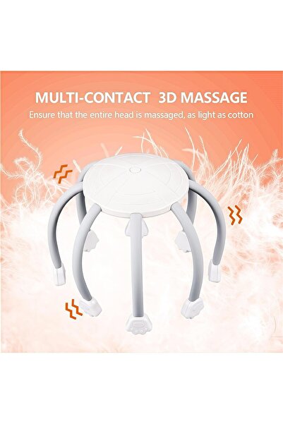 Denx Electric Octopus-Head Scalp Massager XYT-202108 — 8 3D Heads, Automatic Vibration
