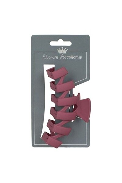 ANTBRO agrafă de păr, culoare roșiatică-cupru mată cu model în zig-zag, 11 cm