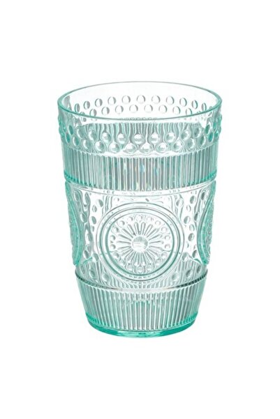 ANTBRO plastic tumbler, mint green, 430 ml, elegant embossed design, reusable