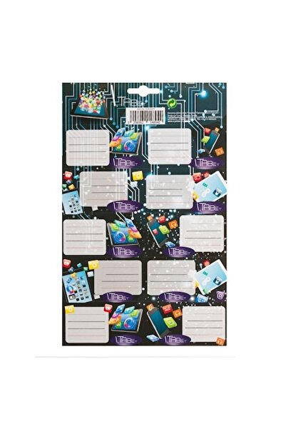 ANTBRO etichete adezive școlare, design tabletă, 20 buc, multicolore (băieți)