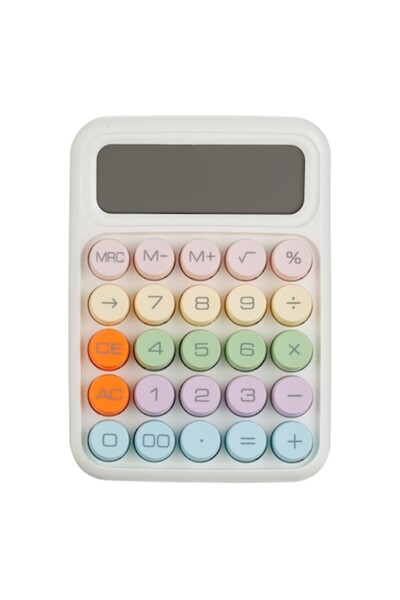 ANTBRO Calculator de birou cu design modern în stil mașină de scris și taste ...