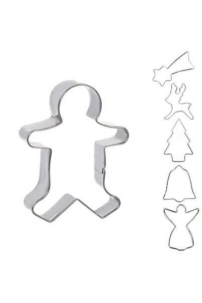 ANTBRO Set de 6 forme metalice pentru biscuiți cu modele de Crăciun