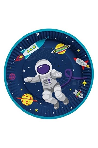 ANTBRO Farfurii de hârtie Space – Ø23 cm, Set de 6 – pentru o zi de naștere c...