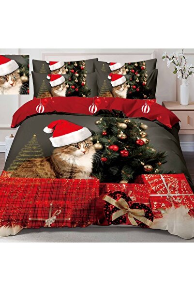 Casa de Vis Double Bed Linen Set, 6 Pieces, Cotton Satin, 220 x 230 cm, Q2-01