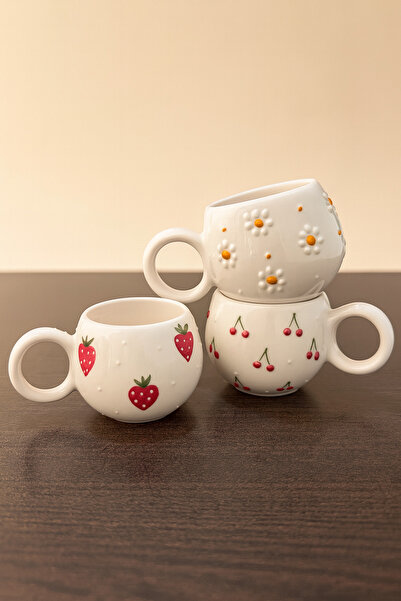 Arsila Home El Yapımı 3 lü Fincan Seti