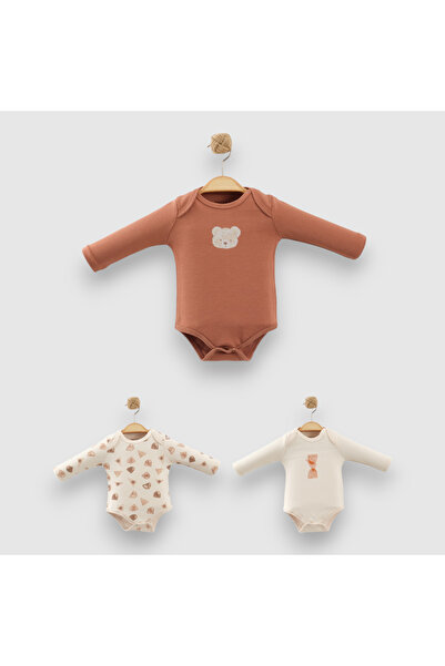 Necix's Erkek Bebek Ayıcık Desenli 3'lü Takım