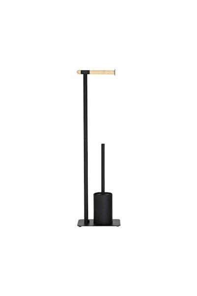 Sealskin Suport pentru perie și hârtie igienică Brix negru, 71 cm