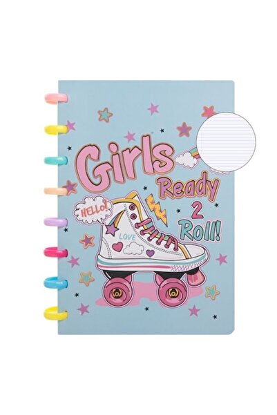 ANTBRO Caiet A5 Magic Clip Verde Mentă „Skate” – 80 de coli Dictando