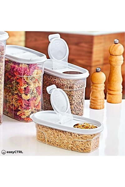 easyCTRL Graduated Food Container, Transparent/Grey, 1200 ml