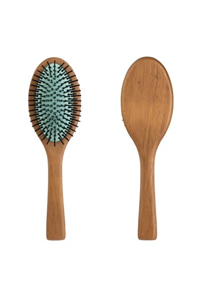OEM Brown Wooden Oval Hair Brush 24cm