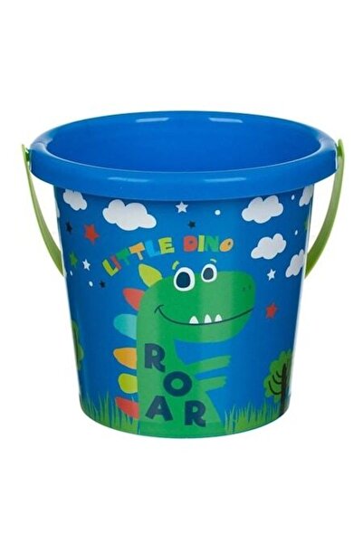 ANTBRO Găleată de plajă pentru copii – Model dinozaur albastru Ø17×15,5 cm –