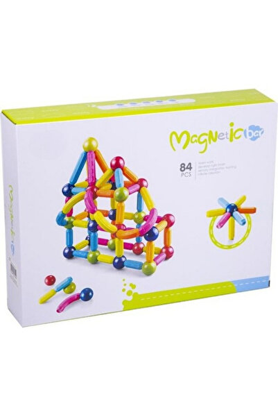 Bufnitel Magnetic Building Set - 3D Shapes (84 pieces)