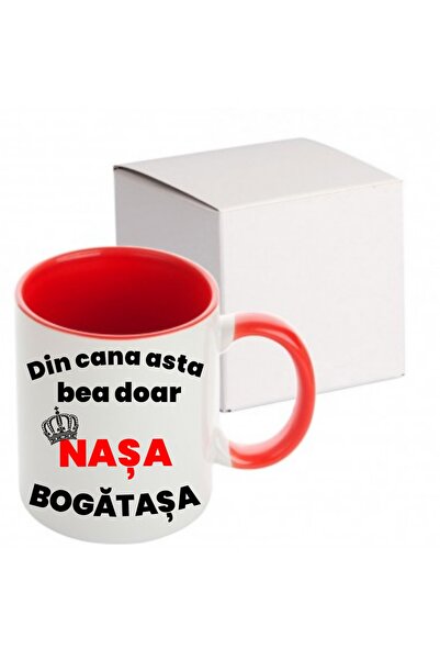 MARİ Cană personalizată ,,Din cana asta bea doar nașa"