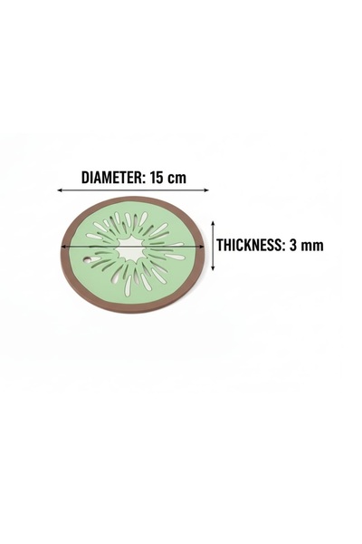 Generic Set of 12 round silicone heat-resistant coasters for table, kitchen and office, super protective colored coasters