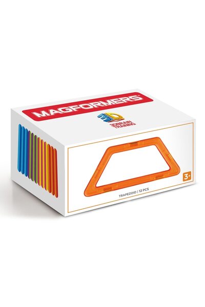 Magformers Joc magnetic de constructie Trapezoid Set - 12 piese in forma de t...