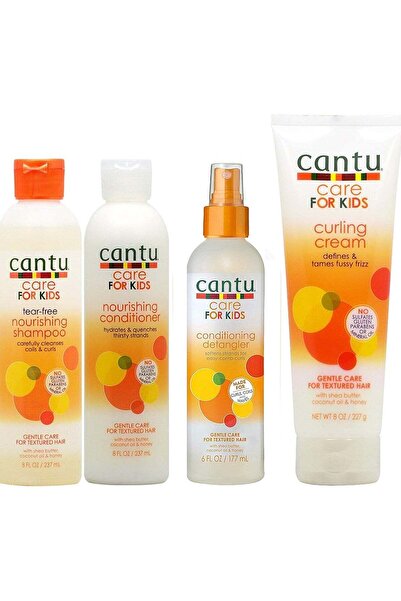 Cantu CANTO Care Curling Cream+Detangling+Shampoo+Conditioner Set for Kids, f...