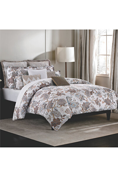 Bee Home Bed and Bath Pilgrim Gray | 100% Cotton Double 8-Piece Duvet Set | Black friday