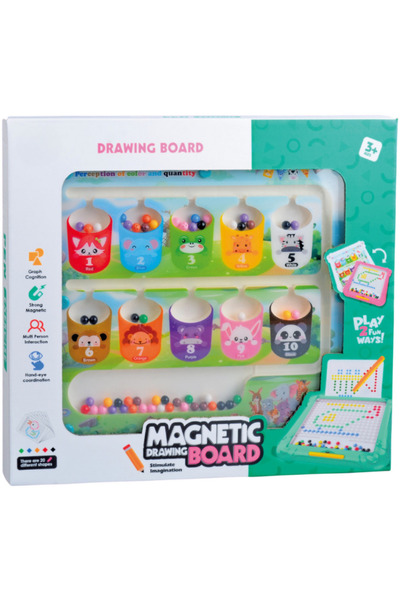 Bufnitel 2 in 1 Drawing Board with Magnets - Colors and Numbers