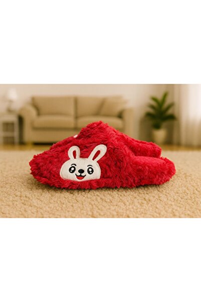 ALB TERLİK AYAKKABI SAN. TİC. LTD. ŞTİ. Women's Winter Plush House Slippers – Cute Rabbit Pattern, Non-Slip Sole, Soft Texture
