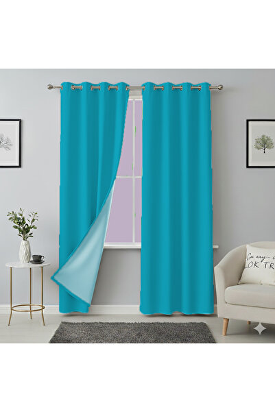 MebelPort Curtain Double Blackout 100% Blackout Bird's Eye Plantation (Two-Leaf)