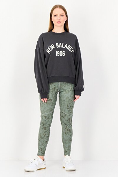 New Balance Women Oversized Fit Long Sleeve Training Sweatshirt, Dark Grey