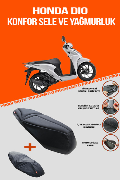 PROOFMOTO HONDA Dio Konfor Sele Ve Yağmurluk Kılıf