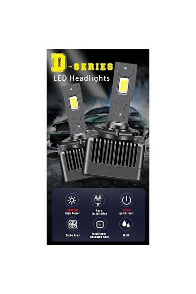 Santos Set 2 becuri auto LED Xenon, D1S, Plug&Play, Canbus, 6000K, 70 W