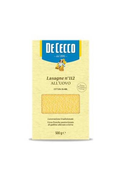 YABANEEZ EGG LASAGNA "DE CECCO" (CARTOON OF 12 PACKS)