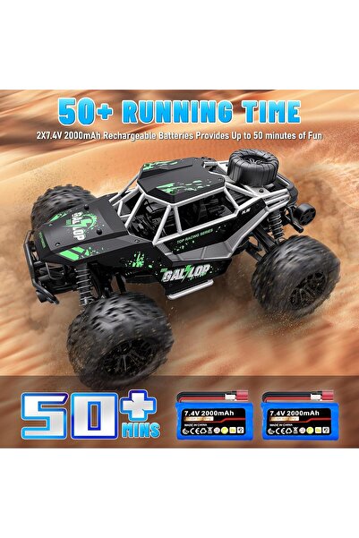 Generic Off-Road RC Truck - 40 km/h, 4x4, 2.4GHz, 2 Batteries (Black)