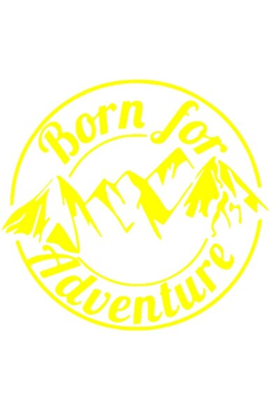 Oracal 651 Sticker Off Road, Born to Adventures, 30cm, yellow