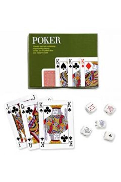 Piatnik Set carti de joc si zaruri Poker -