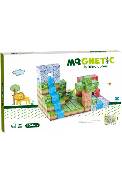 Bufnitel Magnetic cubes - In nature 104 pieces (2.5 cm)