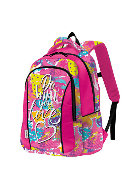 PIGNA Backpack Hearts Pink, 49x35x16 cm